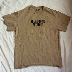 🧸🐶Brown T-Shirt, Chase Clout Not Dreams